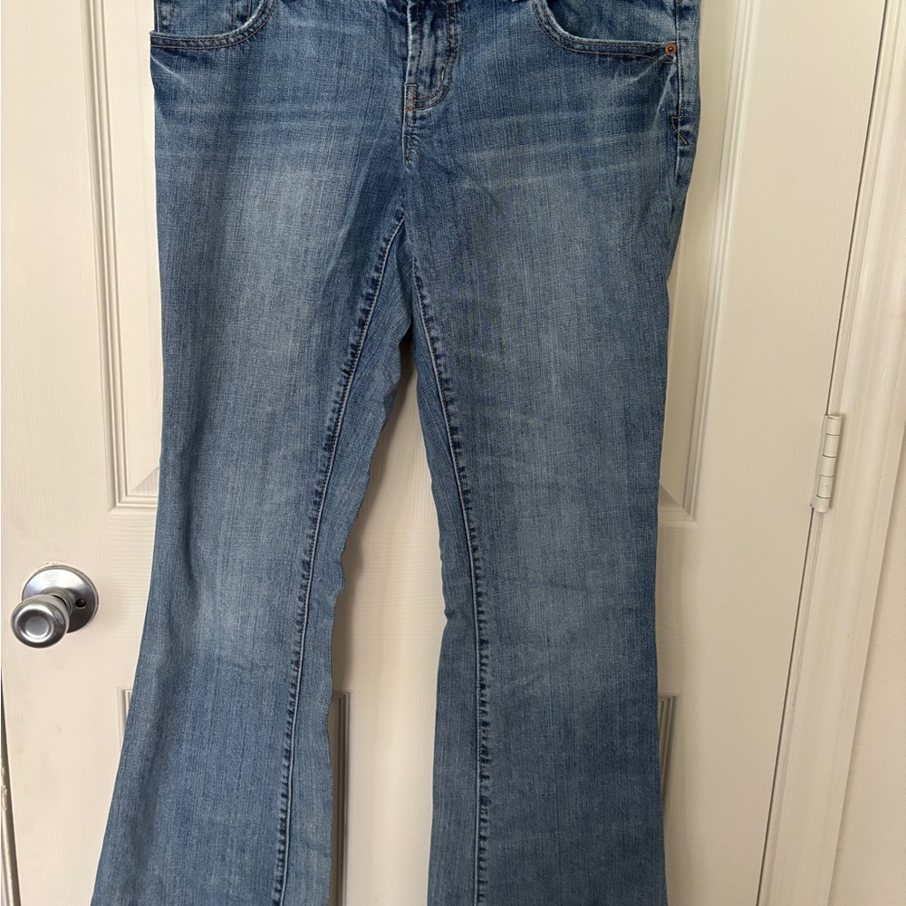 American Eagle AE Artist Flare Classic Blue Jeans Women's 10 Long EUC